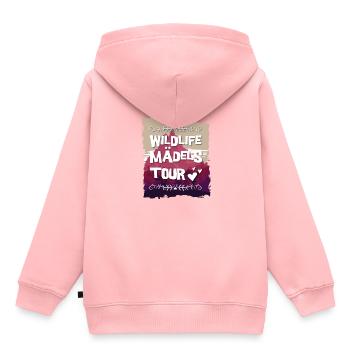 Wildlife Mädels Tour - Kinder Premium Organic Hoodie - Rosa - Hinten - AI Model Kid Female (0cm)