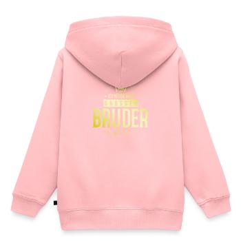 Ich werde Bald Bruder - Kinder Premium Organic Hoodie - Rosa - Hinten - AI Model Kid Female (0cm)