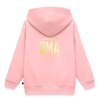 Ich werde Bald Oma - Kinder Premium Organic Hoodie - Rosa - Hinten - AI Model Kid Female (0cm)