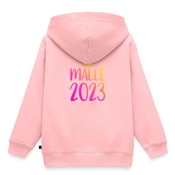 Malle 2023 - Sweat Premium à capuche enfant bio - rose - Dos - AI Model Kid Female (0cm)