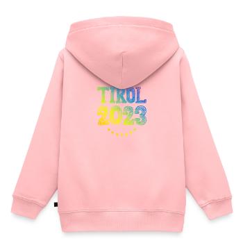Tyrol 2023 - Sweat Premium à capuche enfant bio - rose - Dos - AI Model Kid Female (0cm)