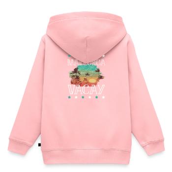 Tourisme Majorque - Sweat Premium à capuche enfant bio - rose - Dos - AI Model Kid Female (0cm)