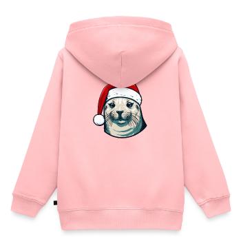 Seal Seal Christmas Animal Head - Kids Premium Organic Hoodie - rose - Back - AI Model Kid Female (0cm)
