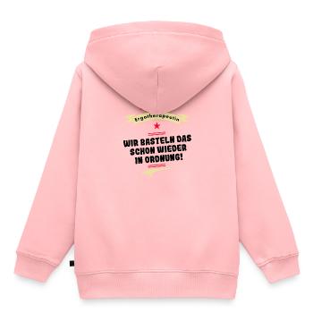 ergotherapeutin wir basteln das in ordnung - Kinder Premium Organic Hoodie - Rosa - Hinten - AI Model Kid Female (0cm)