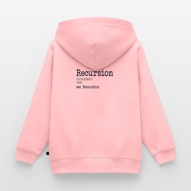 Recursion Definition Developer Coder Programmierer Kinder Premium Organic Hoodie