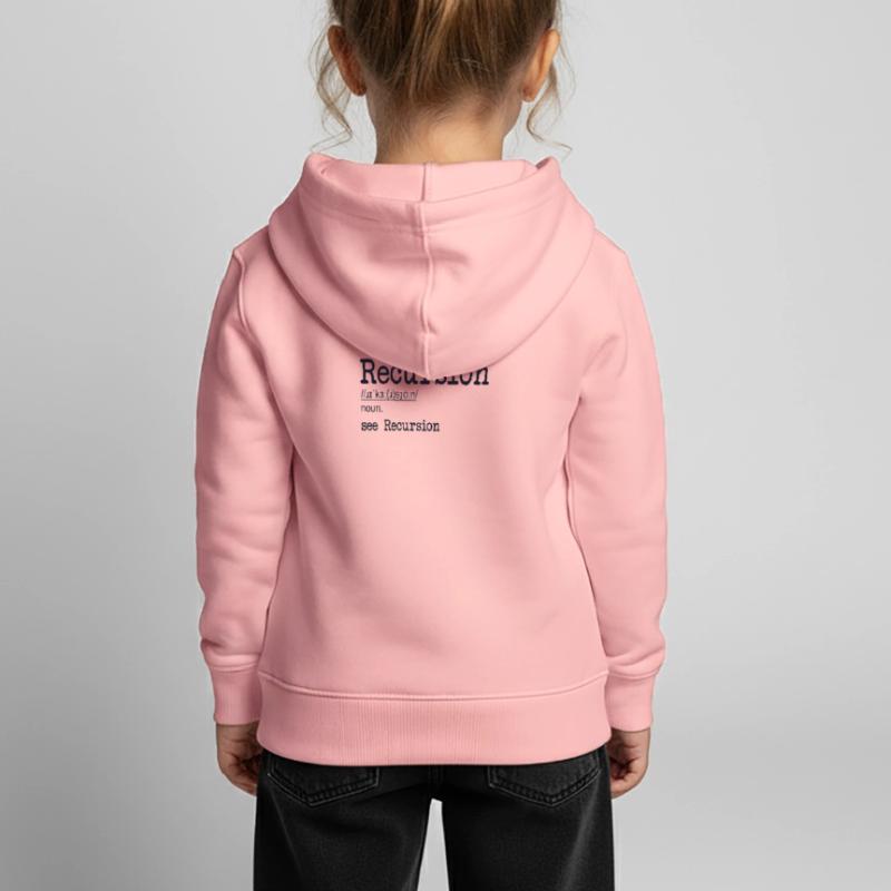 Recursion Definition Developer Coder Programmierer Kinder Premium Organic Hoodie