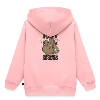 Just Hanging Around Brown-Throated Pilosa - Kids Premium Organic Hoodie - rose - Back - AI Model Kid Female (0cm)