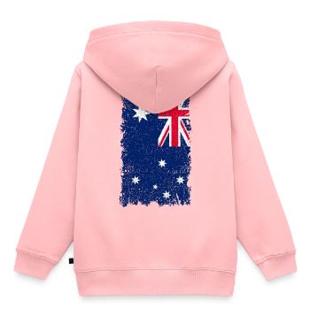 Australian Flag - Kids Premium Organic Hoodie - rose - Back - AI Model Kid Female (0cm)