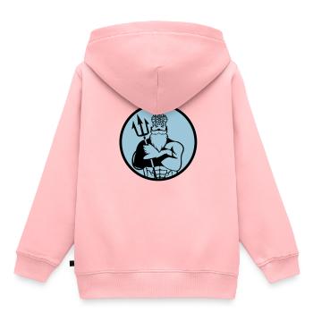 poseidon 002 - Kinder Premium Organic Hoodie - Rosa - Hinten - AI Model Kid Female (0cm)