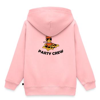 party crew - Kinder Premium Organic Hoodie - Rosa - Hinten - AI Model Kid Female (0cm)