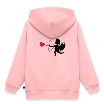 Cupidon Angel 02 - Sweat Premium à capuche enfant bio - rose - Dos - AI Model Kid Female (0cm)