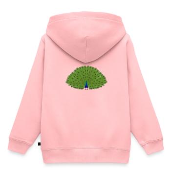 Peacock wheel - Kids Premium Organic Hoodie - rose - Back - AI Model Kid Female (0cm)