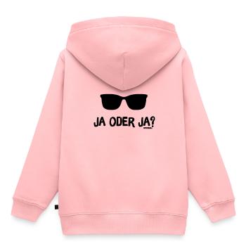 Ja oder Ja? - Kinder Premium Organic Hoodie - Rosa - Hinten - AI Model Kid Female (0cm)