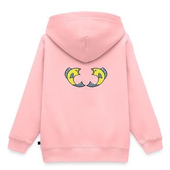 Poissons - Sweat Premium à capuche enfant bio - rose - Dos - AI Model Kid Female (0cm)