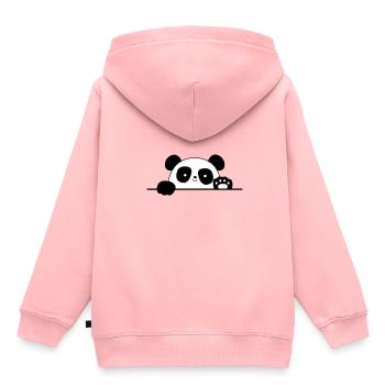 panda 002 - Kinder Premium Organic Hoodie - Rosa - Hinten - AI Model Kid Female (0cm)