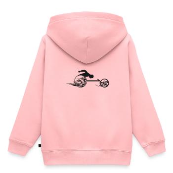 Fauteuil roulant - Sweat Premium à capuche enfant bio - rose - Dos - AI Model Kid Female (0cm)