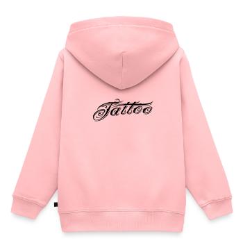 tatouage - Sweat Premium à capuche enfant bio - rose - Dos - AI Model Kid Female (0cm)