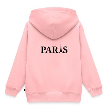paris - Kinder Premium Organic Hoodie - Rosa - Hinten - AI Model Kid Female (0cm)