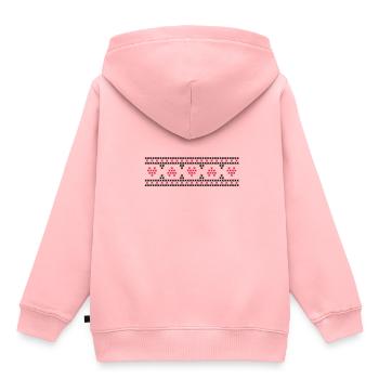 Christmas Hearts - Sweat Premium à capuche enfant bio - rose - Dos - AI Model Kid Female (0cm)