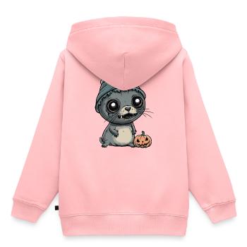Seal Animal Halloween Zombie - Kids Premium Organic Hoodie - rose - Back - AI Model Kid Female (0cm)