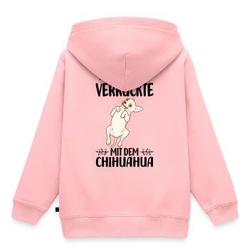 Chihuahua - Kinder Premium Organic Hoodie - Rosa - Hinten - AI Model Kid Female (0cm)