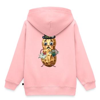 Cacahuètes Cacahuète Printemps Suisse Tyrol Noix - Sweat Premium à capuche enfant bio - rose - Dos - AI Model Kid Female (0cm)