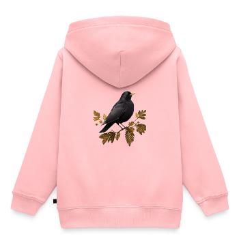 Merle - Sweat Premium à capuche enfant bio - rose - Dos - AI Model Kid Female (0cm)