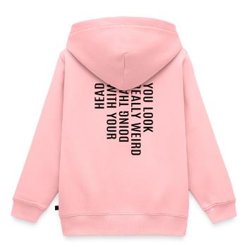 lustige coole Sprüche Spruch witzig komisch Fun - Kinder Premium Organic Hoodie - Rosa - Hinten - AI Model Kid Female (0cm)