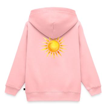 Sommer, Sonne, Sonnenschein // Urlaub, Meer - Kinder Premium Organic Hoodie - Rosa - Hinten - AI Model Kid Female (0cm)