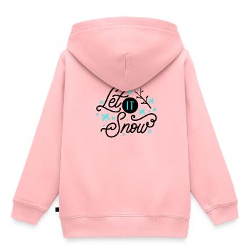 Lass es schneien - Kinder Premium Organic Hoodie - Rosa - Hinten - AI Model Kid Female (0cm)