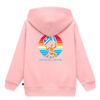 Umzugshelfer - Kinder Premium Organic Hoodie - Rosa - Hinten - AI Model Kid Female (0cm)