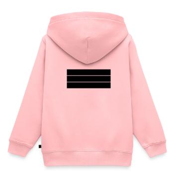 schlichtes Geometriemotiv - Kinder Premium Organic Hoodie - Rosa - Hinten - AI Model Kid Female (0cm)
