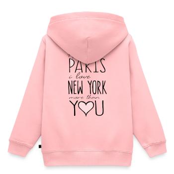 Paris - Sweat Premium à capuche enfant bio - rose - Dos - AI Model Kid Female (0cm)