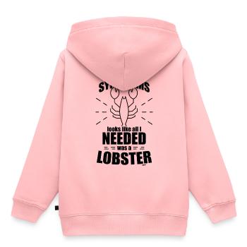 Hummer Languste Krebstier Meereslebewesen - Kinder Premium Organic Hoodie - Rosa - Hinten - AI Model Kid Female (0cm)
