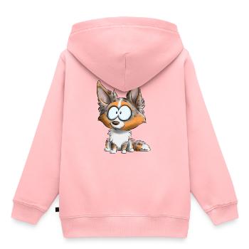 I'm Border Collie - Red Tricolore Merle - Kids Premium Organic Hoodie - rose - Back - AI Model Kid Female (0cm)