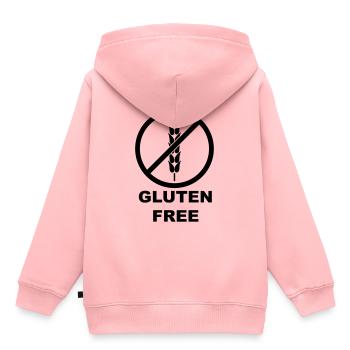 Gluten Free - Kinder Premium Organic Hoodie - Rosa - Hinten - AI Model Kid Female (0cm)