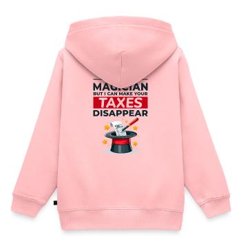 Buchhalter-Magier lässt Steuern verschwinden Lustig - Kinder Premium Organic Hoodie - Rosa - Hinten - AI Model Kid Female (0cm)