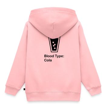 de sang; cola - Sweat Premium à capuche enfant bio - rose - Dos - AI Model Kid Female (0cm)