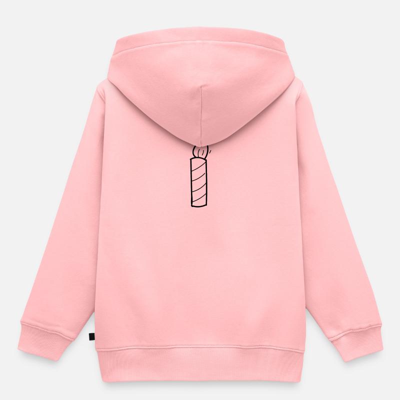 bougie - Sweat Premium à capuche enfant bio - rose