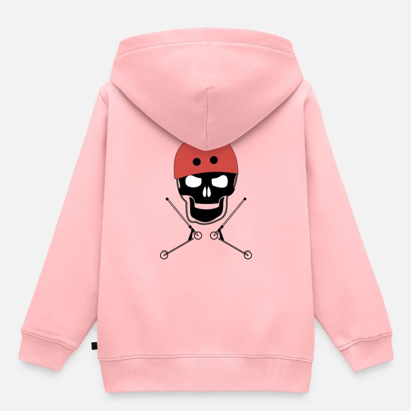 Crâne 2 - Sweat Premium à capuche enfant bio - rose