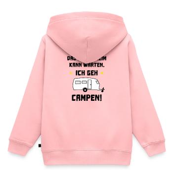 das altersheim kann warten - Kinder Premium Organic Hoodie - Rosa - Hinten - AI Model Kid Female (0cm)