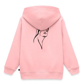 Retro Goddess - verleiht Superkräfte! - Kinder Premium Organic Hoodie - Rosa - Hinten - AI Model Kid Female (0cm)