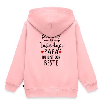 Vatertag bester Papa Vater gratulieren Glückwunsch - Kinder Premium Organic Hoodie - Rosa - Hinten - AI Model Kid Female (0cm)