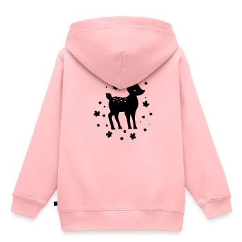 Rehkitz - Zootier Tierfreund Naturschutz - Kinder Premium Organic Hoodie - Rosa - Hinten - AI Model Kid Female (0cm)