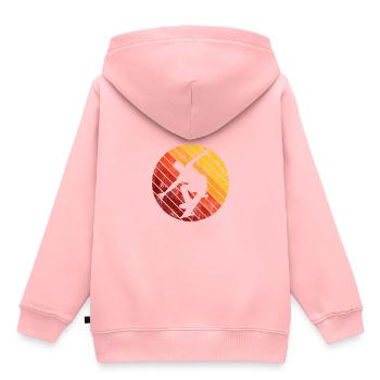 Skateboarder Skateboard Skater Skate Skateing - Sweat Premium à capuche enfant bio - rose - Dos - AI Model Kid Female (0cm)