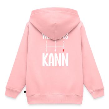 Manuelles statt automatisches Getriebe - Kinder Premium Organic Hoodie - Rosa - Hinten - AI Model Kid Female (0cm)