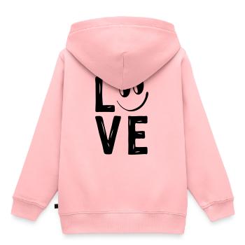 Love Smile Love Hearts Hearts Laugh Happy - Kids Premium Organic Hoodie - rose - Back - AI Model Kid Female (0cm)