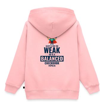 CPA-Superheld: Jonglieren mit Taschenrechnern mit einem Augenzwinkern - Kinder Premium Organic Hoodie - Rosa - Hinten - AI Model Kid Female (0cm)