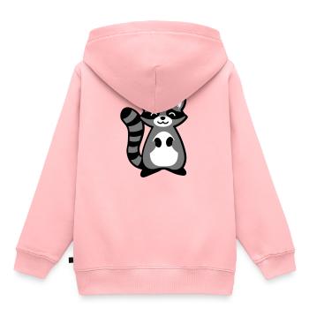 Waschbär Tierkind Geschenkidee raccoon gift idea - Kinder Premium Organic Hoodie - Rosa - Hinten - AI Model Kid Female (0cm)