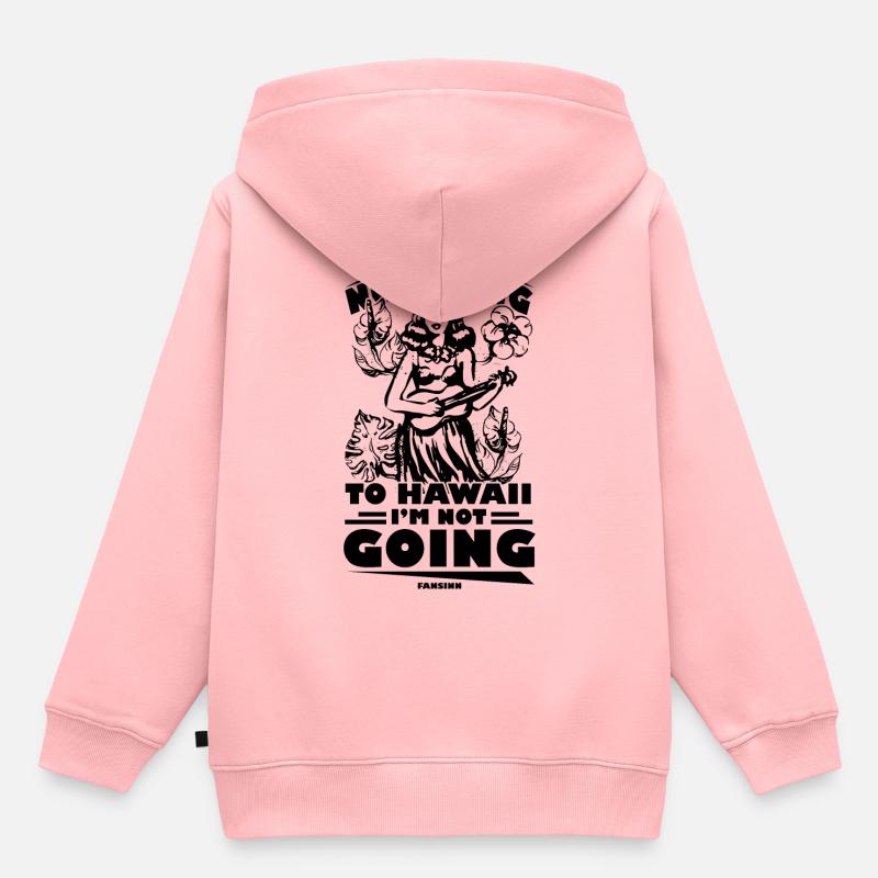 Hawaï - Sweat Premium à capuche enfant bio - rose